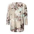 thumbnail image 5 of Aloohaidyvio Tops and Blouses ,Womens Fashion Loose T-Shirt 3/4 Sleeves Blouse Round Neck Casual Tops, 5 of 5
