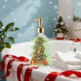 thumbnail image 5 of Steadline Christmas Tree Shaped Glass Soap Dispenser with Gold Accents for Bathroom Decor and Holiday Styling, Elegant Liquid Bottle for Valentine's Day Home Refresh and Winter Entertaining, 5 of 6