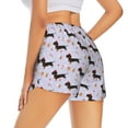 thumbnail image 3 of Bixox Women's Dachshund Dog Puppy pattern 2 in 1 Running Shorts - Lightweight Athletic Workout Gym Yoga Shorts Liner with Pockets - X-Large, 3 of 7
