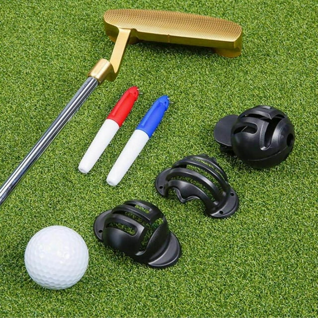 xinxixnxx Golf Ball Marker Line Drawing Stencil Tools with Marker Set training Double Sided