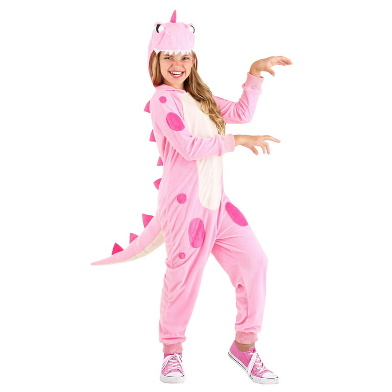 Girl's Pink Dinosaur Onesie