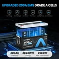thumbnail image 4 of VATRER POWER 12V 300AH Power Battery with Self-Heating, Supports Low Temp Charging(-4°F), 5000+ Cycles, Built-in 200A BMS for RV and Off-Grid, 4 of 8