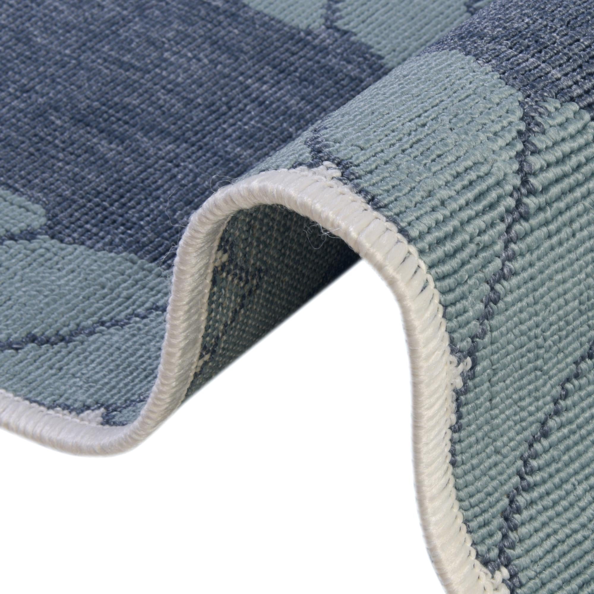 Unique Loom Outdoor Coastal Collection Area Rug - Anchor (7' 10" x 10' Rectangle Navy Blue/Light Blue)