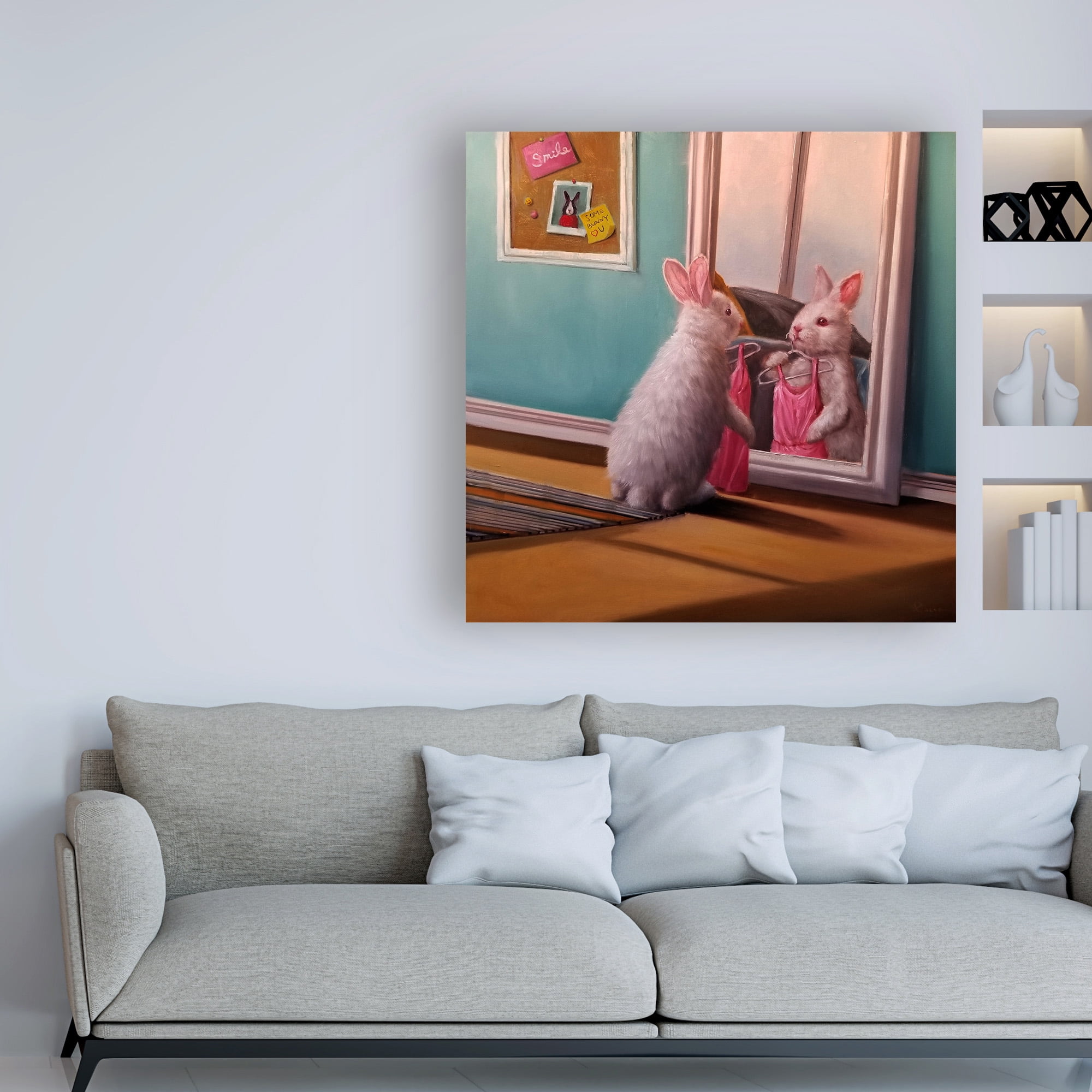 Trademark Fine Art 'Date Night Rabbit' Canvas Art by Lucia Hefferna