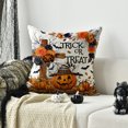 thumbnail image 4 of Sm:)e Trick or Treat Ghost Pumpkin Bat Cross Halloween Pillow Covers 18x18 Inch Set of 2, Cushion Covers for Sofa Home Decor, 4 of 6