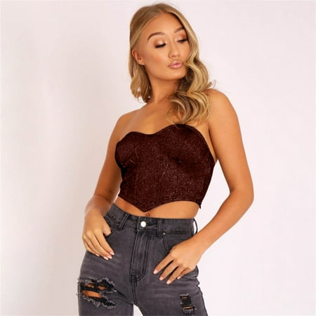 

PhoneSoap Spring and summer women s V-neck fashion trend slim bra vest Red M