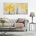 thumbnail image 3 of 2Pcs/Set Yellow Flowers Blossom Tree Canvas Wall Art Home Decoration Unframed, 3 of 9