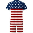 thumbnail image 5 of IROINNID Patriotic Shirts for Men Short Sleeve USA Flag Prints Walkshorts Unlimited Day Printing T-shirt Elastic Waist Shorts Casual Sports Holiday Top Shorts Two Piece Set, 5 of 5