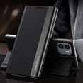 thumbnail image 2 of Thin Slim Flip Case for Xiaomi Redmi A1 with Stand, Business PU Leather Shockproof Protective Phone Cover Case for Xiaomi Redmi A1 CX Black, 2 of 11