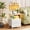 White, variant on Tomnk Nightstand with 15.7-Inch Shelves, Fabric Side Table with 2 Drawers, Charging Station & LED Lights for Bedroom Living Room, Black