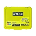 thumbnail image 1 of Juego de enchufes para PC RYOBI de 156 unidades SAE y métricos con funda, 1 of 4