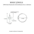 thumbnail image 4 of Rosec Jewels Floral Hoop Earrings with Diamond, 18K White Gold, 4 of 8