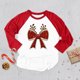 thumbnail image 3 of Camisetas de manga larga con estampado de lazo para niñas, camisetas con gráficos navideños para niños, camisetas para niños, atuendos para fiestas navideñas, 3 of 5