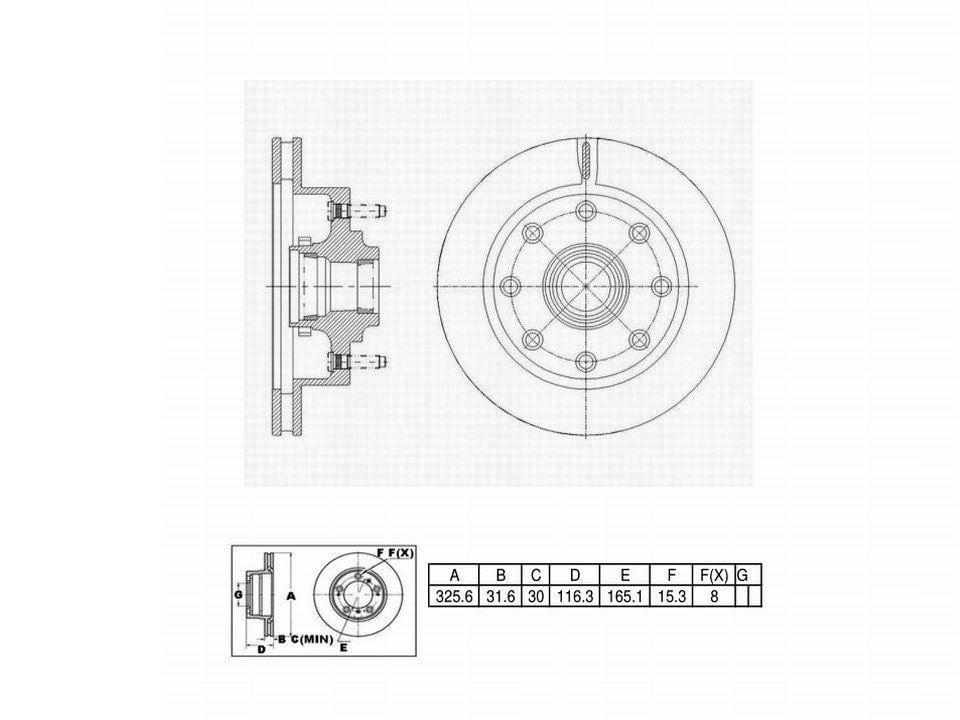 Winstop Brake Rotor and Hub Assembly, Front WS235187, Dodge Ram 3500 Van 2003-1999