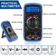 thumbnail image 5 of Kit de soldadura para cautín, kit eléctrico de 60 W, temperatura ajustable con multímetro digital, soporte para cautín, bomba desoldadora y bolsa de herramientas portátil de PU, 5 of 5
