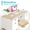 thumbnail image 2 of Kaboon 47.25x30 inch Universal Table Top, Pack 1, Rectangular, Oak, 2 of 8