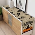thumbnail image 4 of Brown Halloween Table Runner - 36 Inch Long, Kitchen Dining Table Runner Dresser Scarves, Spooky Pumpkins Horror Spi-der Web Farmhouse Decor for Coffee Tables Wedding Party Banquet, 4 of 8