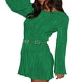 thumbnail image 3 of POINTERTECK Robe Chic pour Femme avec Manches Longues et Décolleté, 3 of 9