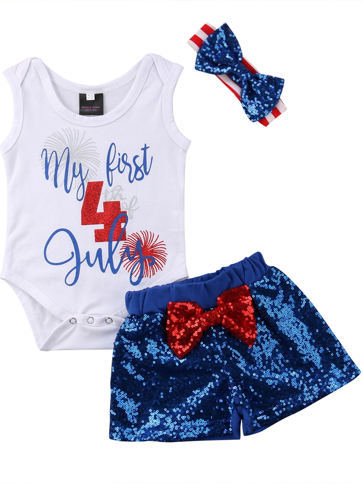 4th of july romper baby boy