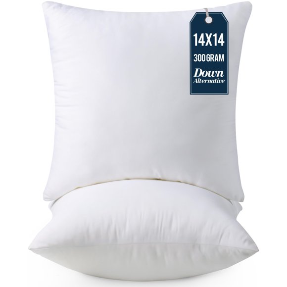 Juego de ropa de cama Throw Pillows Utopia, 2 unidades, 35 x 35 cm, color blanco