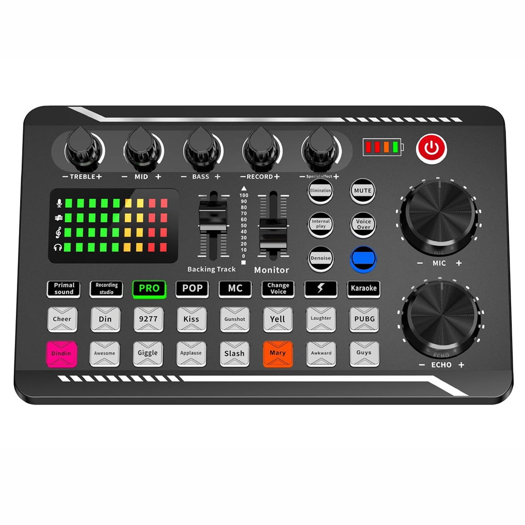 TONKBEEY Audio Interface F998 Usb Sound Card For Phone PC Audio 3.5mm Microphone Webcast Live Sound Card