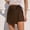 Brown, variant on PWPSG Womens High Waist Wrap Skort, Side Tie Detail with Built-in Shorts, Soft Fabric for Casual Vacation Outfits White S
