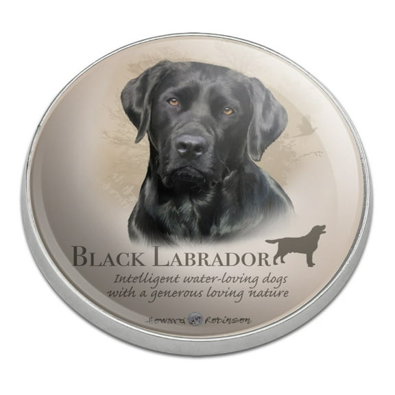 Black Lab Labrador Dog Breed Golfing Premium Metal Golf Ball Marker