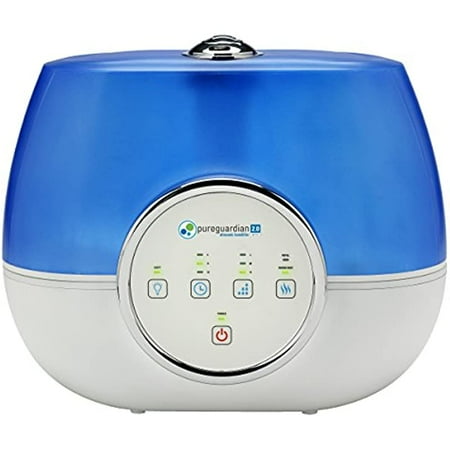 

PureGuardian H4810AR Ultrasonic Warm and Cool Mist Humidifier for Bedrooms Quiet Filter-Free 120 Hr 2 Gal Treated Tank Surface Resists Mold Pure Guardian Humidifier with Essential Oil Tray