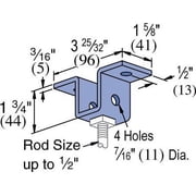 Unistrut P2682 EG, Beam Clamp, Beam Clamp, 1 PC