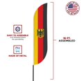 thumbnail image 3 of Germany Sign feather flag for Outdoor by Mavis Printing | 11.5 FEET Long Polyester Outdoor Banner Flag for Easy Hang | HD Print Swooper I Flag Only to Advertise Germany | Made in USA I Flag Only, 3 of 5