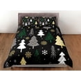thumbnail image 3 of Regalo de Navidad Negro Funda Nórdica, Colcha de regalo de Navidad Ropa de cama Set, 3 of 4