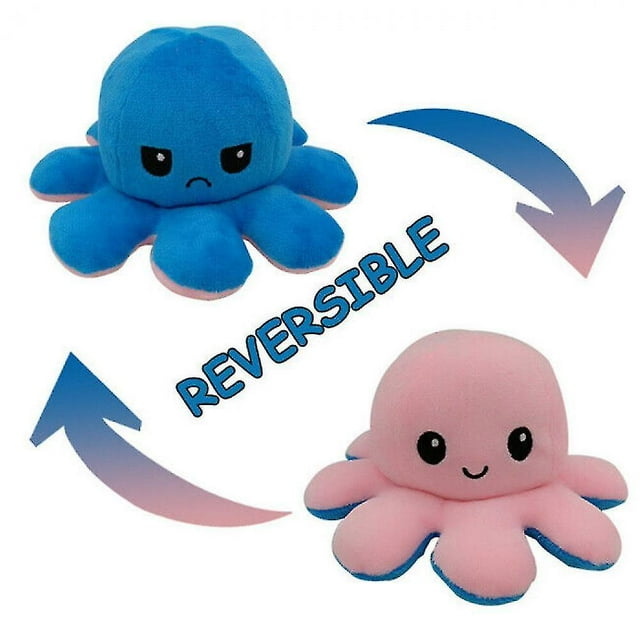 Large Reversible Octopus Soft Giant Stuffed Plush Toy 20cm - 160cm Happy Sad Kqz Esa