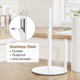 thumbnail image 4 of MaxxMarket Paper Towel Holder White Kitchen Roll Holder, Paper Towel Holder for Kitchen Roll Organize, Countertop Roll Dispenser with Weighted Base, 4 of 7