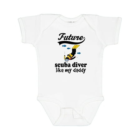 

Inktastic Diving Future Scuba Diver Like Daddy Gift Baby Boy Bodysuit