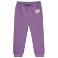 thumbnail image 2 of BTween Kids Girl's Fashion Stretch Waist Ultra Soft Jogger Pants Set - 3 Pack Bundle, CHARH,6, 2 of 7