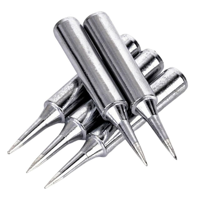 Almencla 5x Copper 900M T i Soldering Iron Tips Soldering Head Welding Soldering Tips for