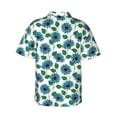 thumbnail image 3 of Picia Blue Sunflowers Gentle Cotton Regular Fit Short Sleeve Casual Hawaiian Shirt for Men-Medium, 3 of 9