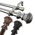 thumbnail image 2 of InStyleDesign  Trinity 1 inch Diameter Adjustable Double Curtain Rod bronze 160 to 240 inches Bronze Finish, 2 of 4