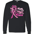 thumbnail image 3 of Inktastic Faith Hope Cure Breast Cancer Awareness Long Sleeve T-Shirt, 3 of 5