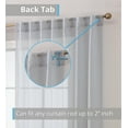 thumbnail image 2 of THD Scarlett Semi Sheer Pocket Top & Back Tab Lightweight Window Curtains Drapery Panels, 2 Panels, 2 of 4