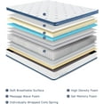 thumbnail image 3 of SUI LONG 10inch Full Mattress, Hybrid of Gel Memory Foam and Pocket Innerspring Mattress, Medium Firm, Full Mattress in a Box, 3 of 10