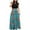 Vert-A, variante sur Cameland Robe Longue Décontractée de Plage pour Femme à Imprimé Floral Coloré Teinture sur Nœuds