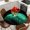 Teal, variant on Purple Fruit Round Tablecloth, Fitted Table Cover with Elastic for 55"-60" Round Tables, Modern Minimalist Decor Black Background Table Cloth Outdoor Indoor Dinning Party Waterproof Tablecloths