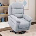 thumbnail image 3 of Costway Power Lift Recliner Chair Sofa for Elderly w/ Side Pocket & Remote Control Grey, 3 of 11