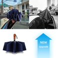thumbnail image 2 of Lejorain Large Reverse Umbrella -50 Inch Windproof Inverted Umbrella - Automatic Folding Umbrella with Safety Reflective Strip(Blue), 2 of 5