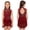 Burgundy, variant on Girls Glittery Rhinestone Lyrical Dance Sleeveless Figure Ice Skating Dress Ballet Dancewear Blue 10