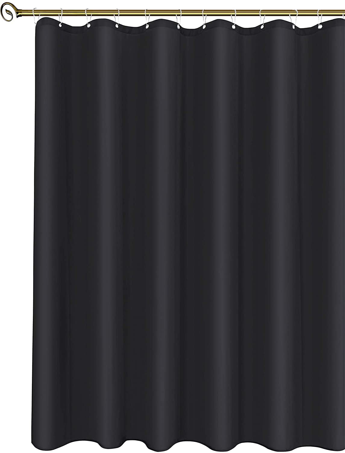 Standard Shower Curtain Liner,Shower Liner Fabric 72 x 72 inch Full Size,Hotel Quality,Washable,Water Proof,Bathroom Curtains with Grommets,Black