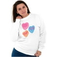 thumbnail image 3 of Funny Valentine's Conversation Hearts Women Crewneck Sweatshirt Brisco Brands S, 3 of 6