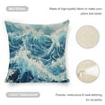 thumbnail image 4 of blue wave white foam Linen toss pillowcase decoration pillowcase gifting preferred 18x18 inch cushion cover 2 sets sofa pillowcase sofa bedroom living room car, 4 of 8