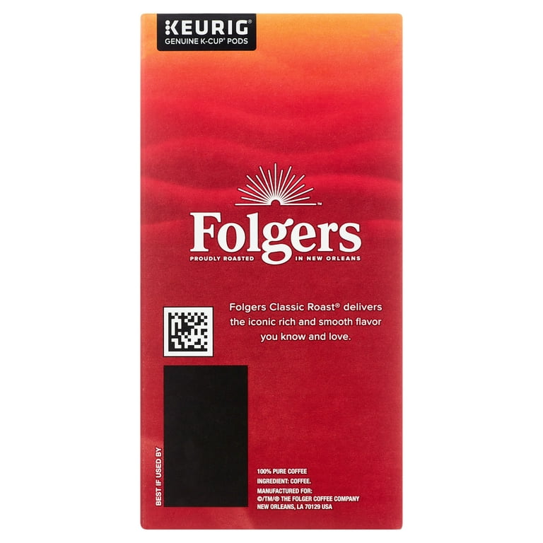 4 pack Folgers Classic Roast K Cup Pods Medium Roast Coffee 24